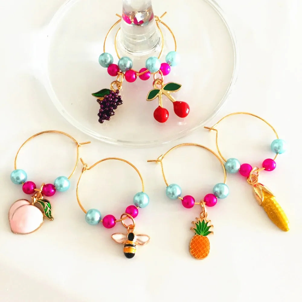 Wine Charms Fashion Design (Set of 6)