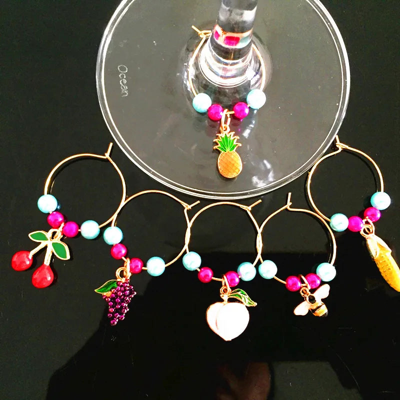 Wine Charms Fashion Design (Set of 6)