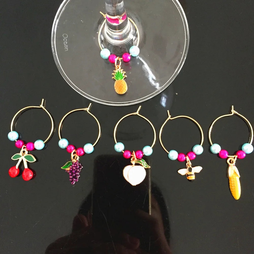 Wine Charms Fashion Design (Set of 6)