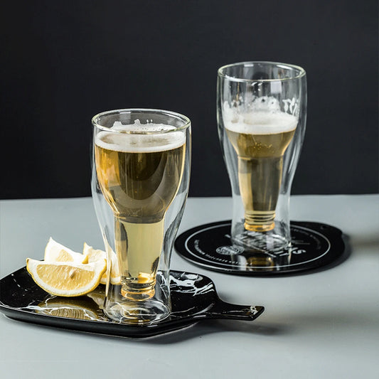 Double-walled Beer Glass Mugs