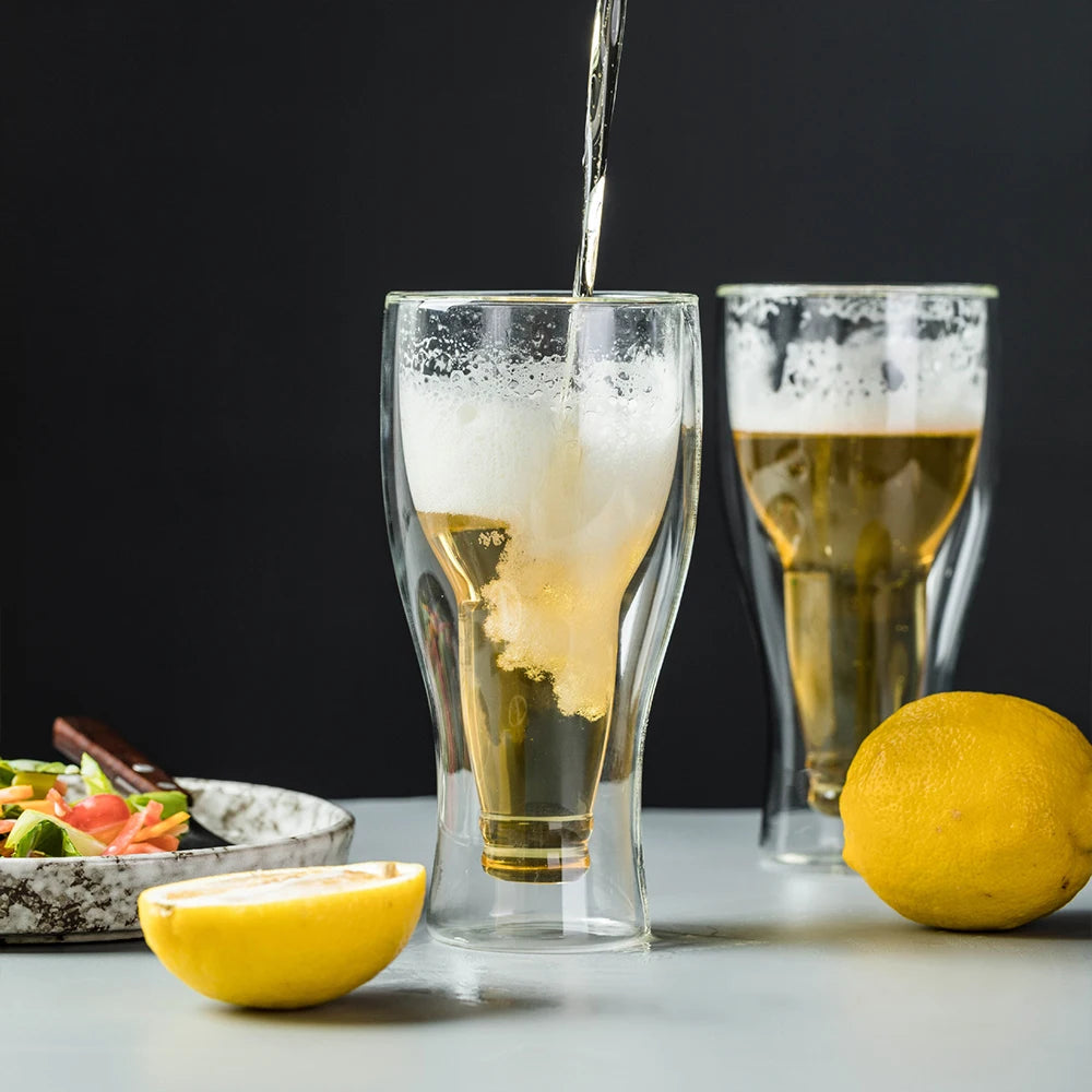 Double-walled Beer Glass Mugs