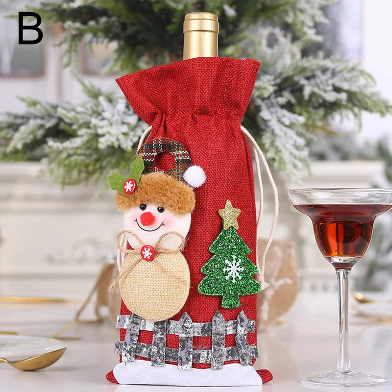 Christmas Wine Bottle Covers (1 piece)