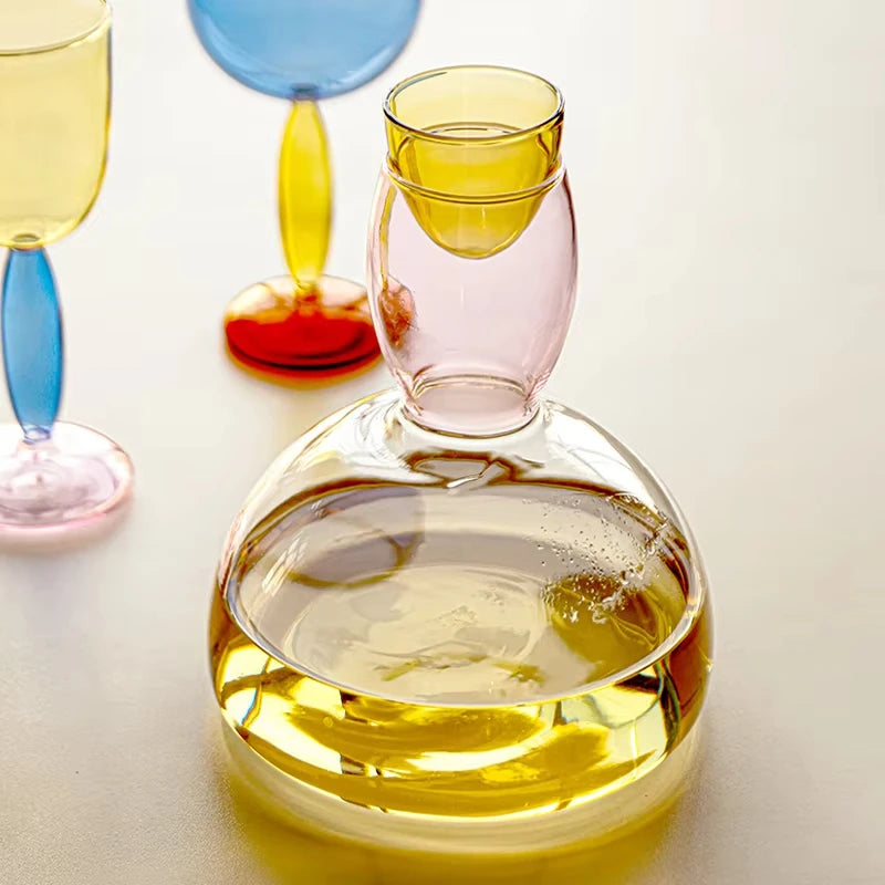 Handmade Decanter (Pink/Yellow 1.5L)