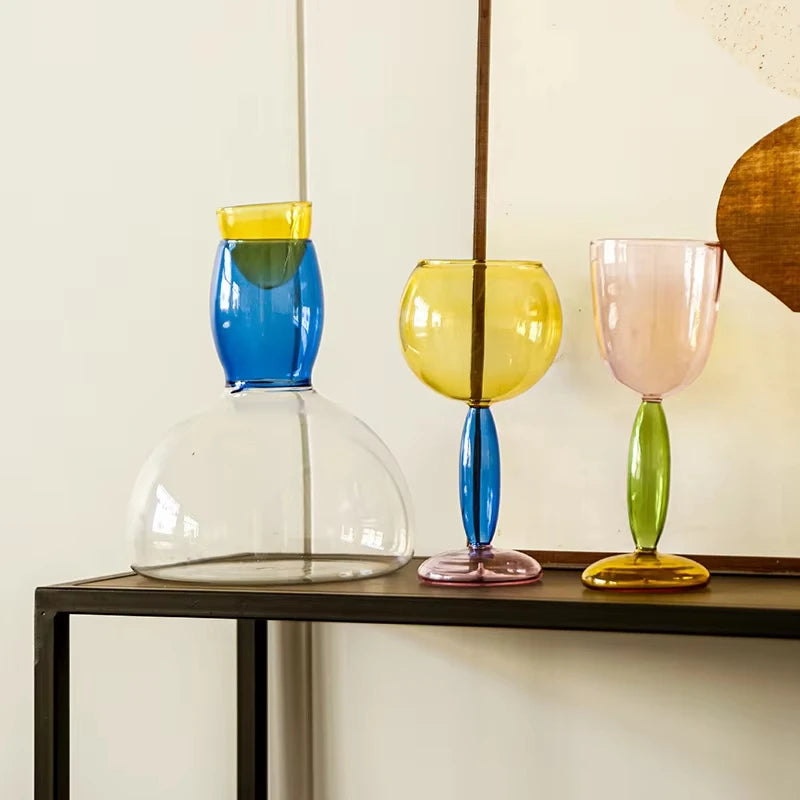 Handmade Decanter (Blue/Yellow 1.5L)
