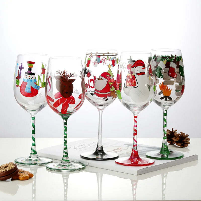 Hand-painted Red Wine Glass (1 piece)