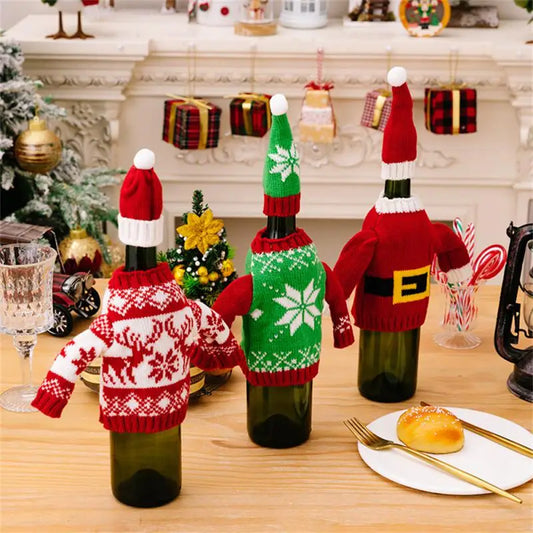 Knitted Sweater Wine Bottle Cover (1 piece)