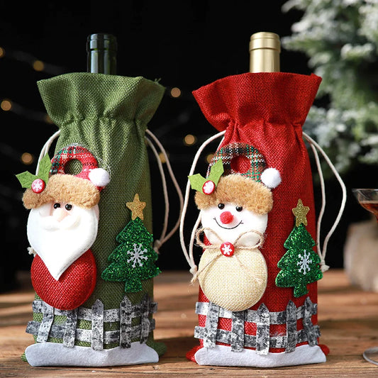 Christmas Wine Bottle Covers (1 piece)