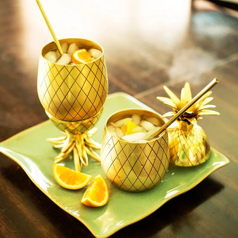 Gold Pineapple Cocktail Cup (1 pce, 500ml)