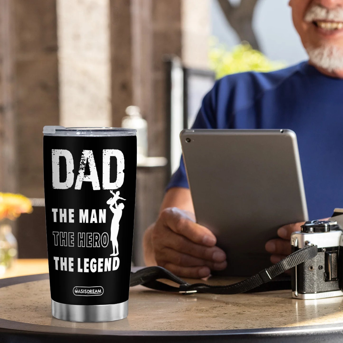 Dad Nutrition Facts Travel Coffee Mug (600ml)