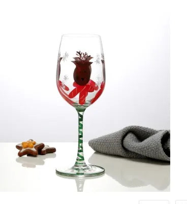 Hand-painted Red Wine Glass (1 piece)