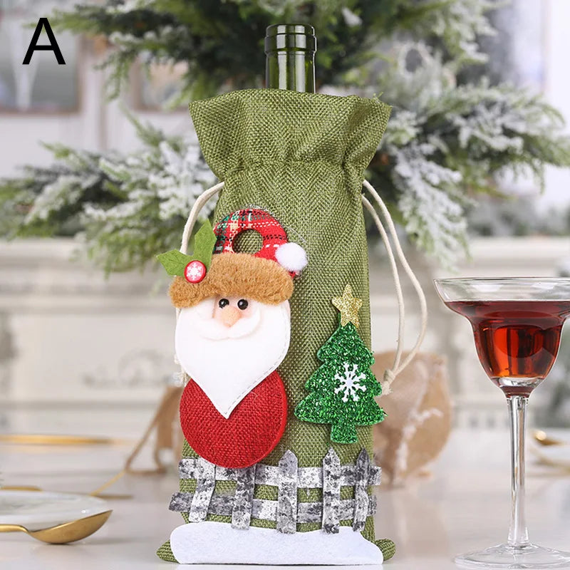 Christmas Wine Bottle Covers (1 piece)