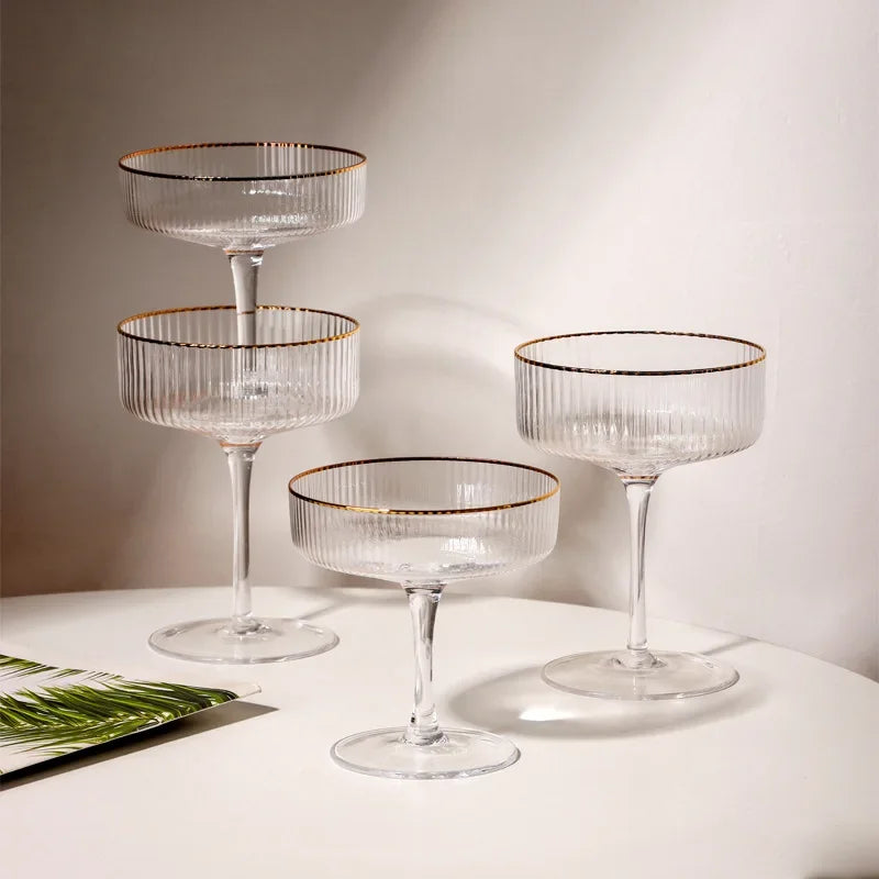 Gold Rimmed Crystal Glass (1 piece)