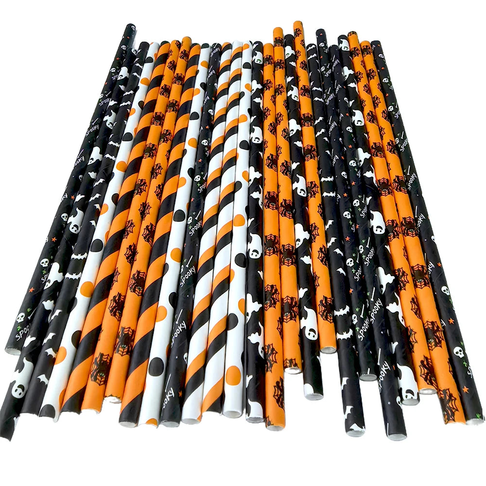 Halloween Paper Straws (25/50pcs)