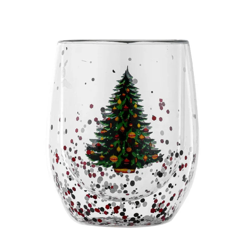 Double Wall Glass Christmas Cup (1 piece)