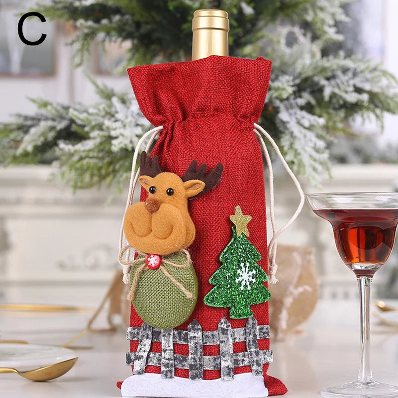 Christmas Wine Bottle Covers (1 piece)