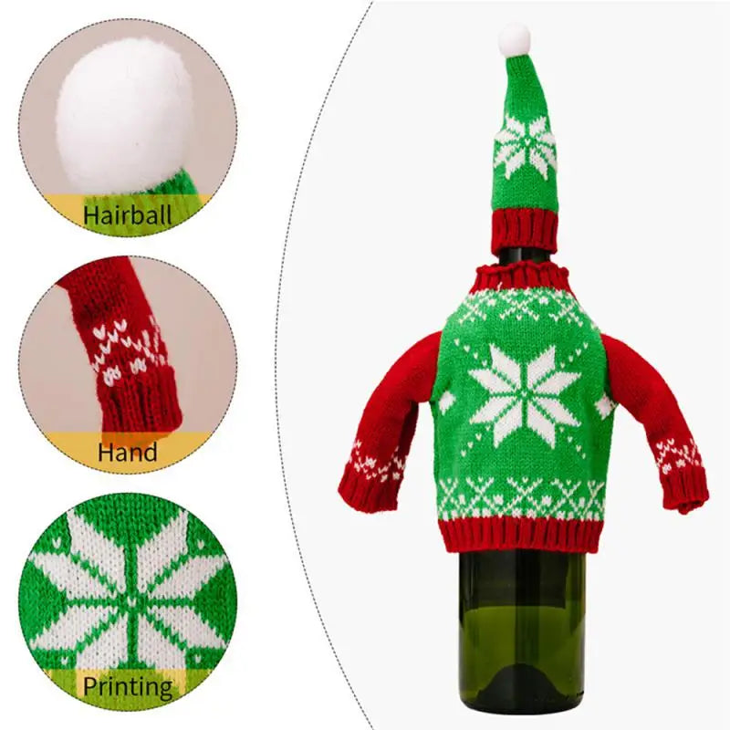 Knitted Sweater Wine Bottle Cover (1 piece)