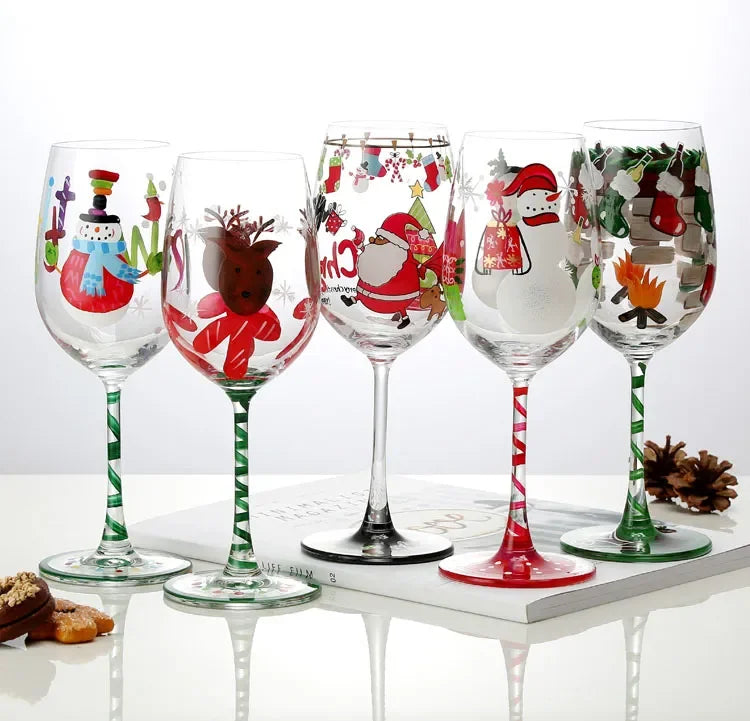 Hand-painted Red Wine Glass (1 piece)