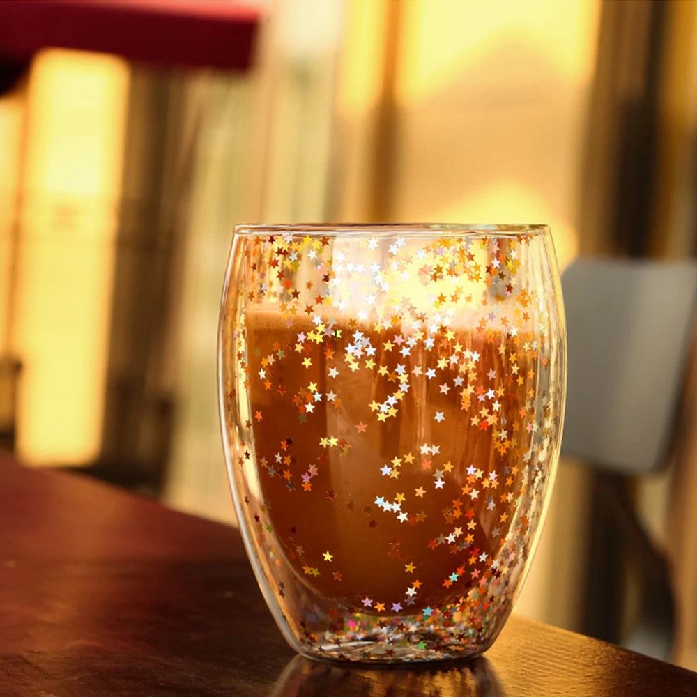 Heat Resistant Double Wall Glass Cup (250 or 350ml)