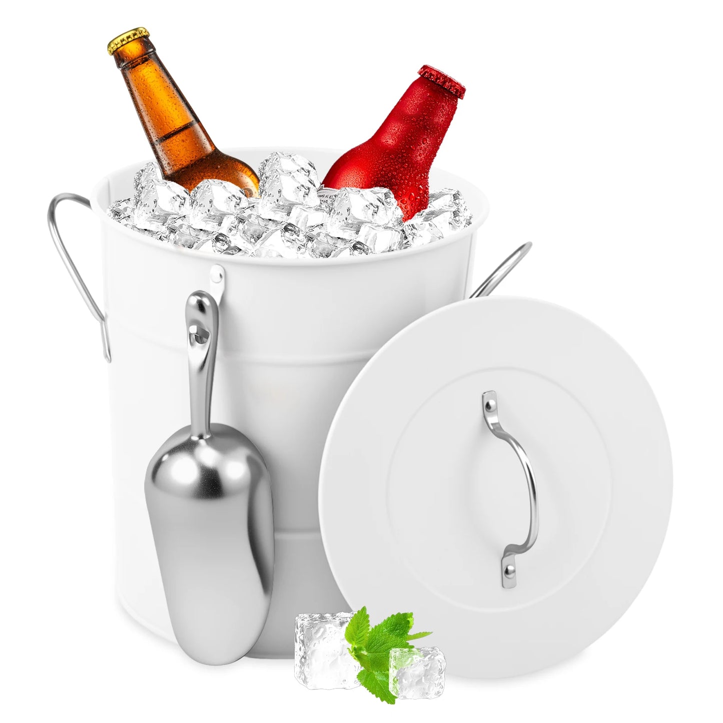Ice Storage Bucket with scoop/lid (3.5L - White)