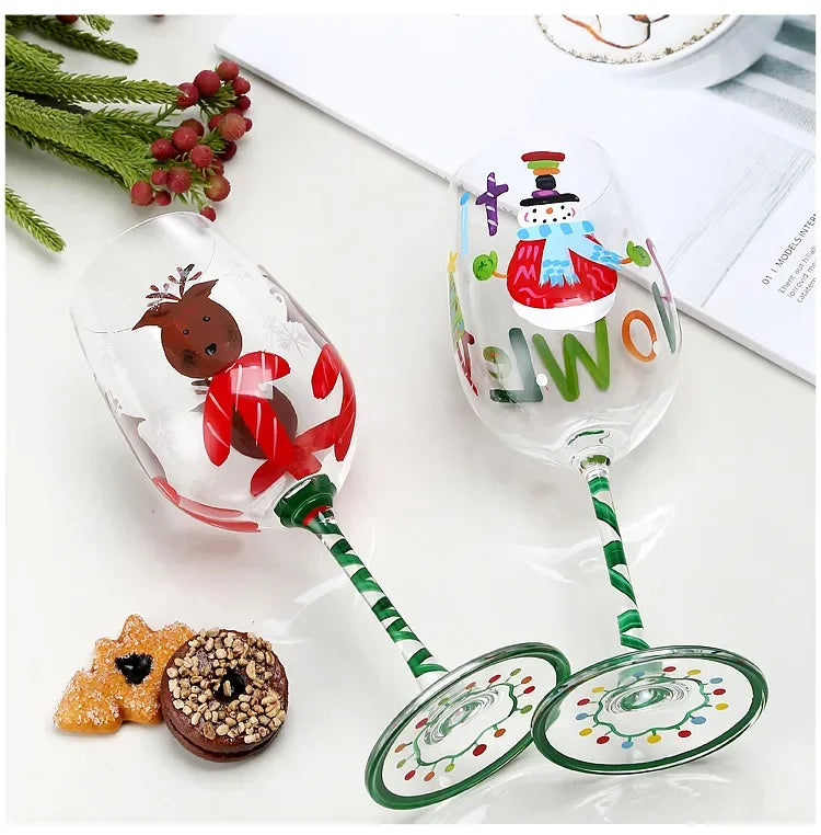 Hand-painted Red Wine Glass (1 piece)
