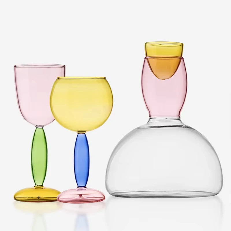 Handmade Decanter (Pink/Yellow 1.5L)