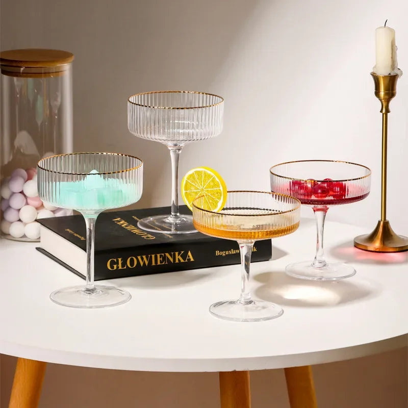 Gold Rimmed Crystal Glass (1 piece)