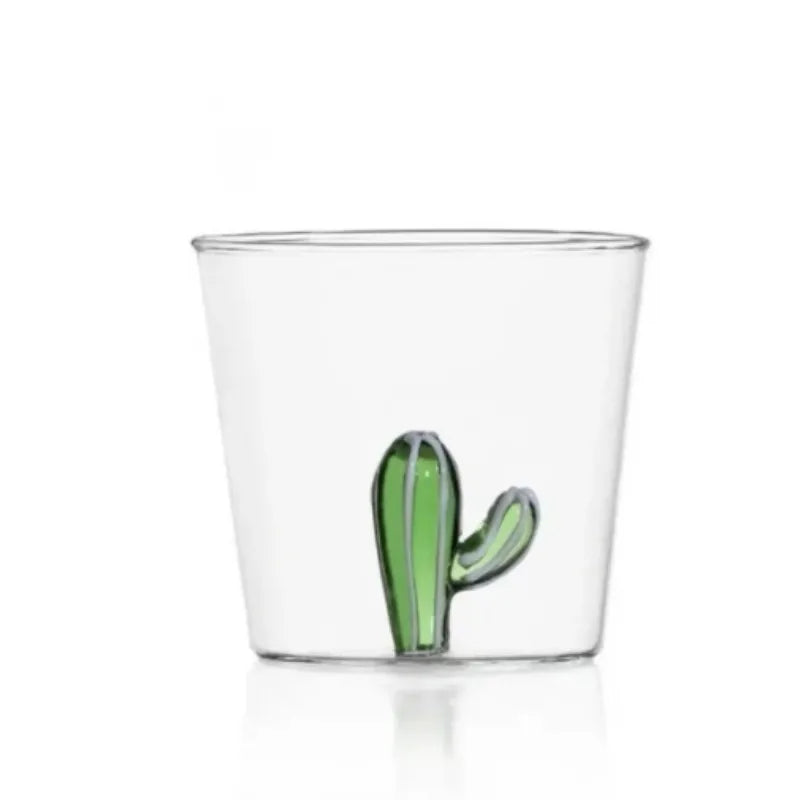 Creative Handmade Bubble Glass Cup with 3D Animal and Plant Shape (1 piece/300ml)