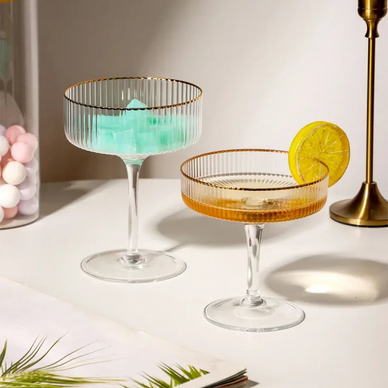 Gold Rimmed Crystal Glass (1 piece)