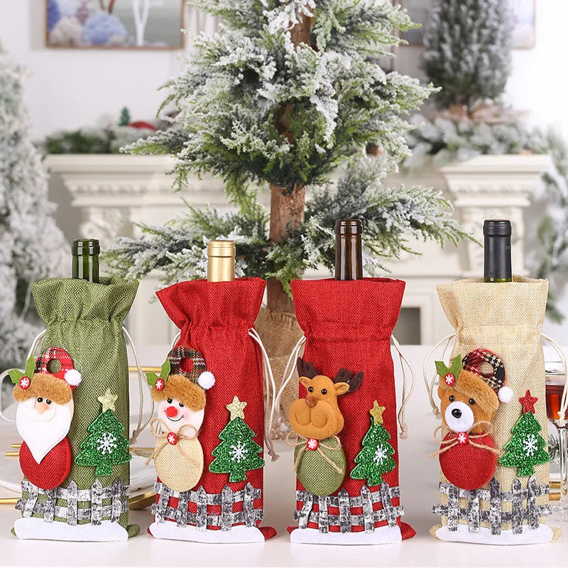 Christmas Wine Bottle Covers (1 piece)