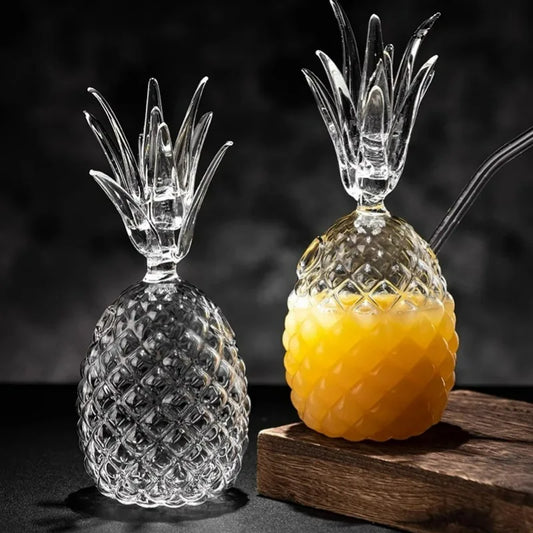 Pineapple Cocktail Glass with straw (1 pce)