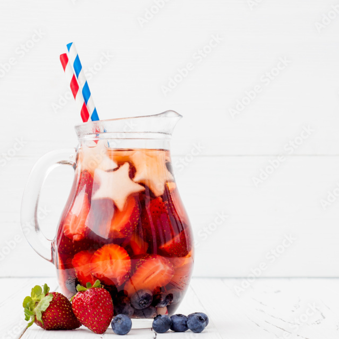 Celebrate in Style with the Red, White, and Blue Sangria!