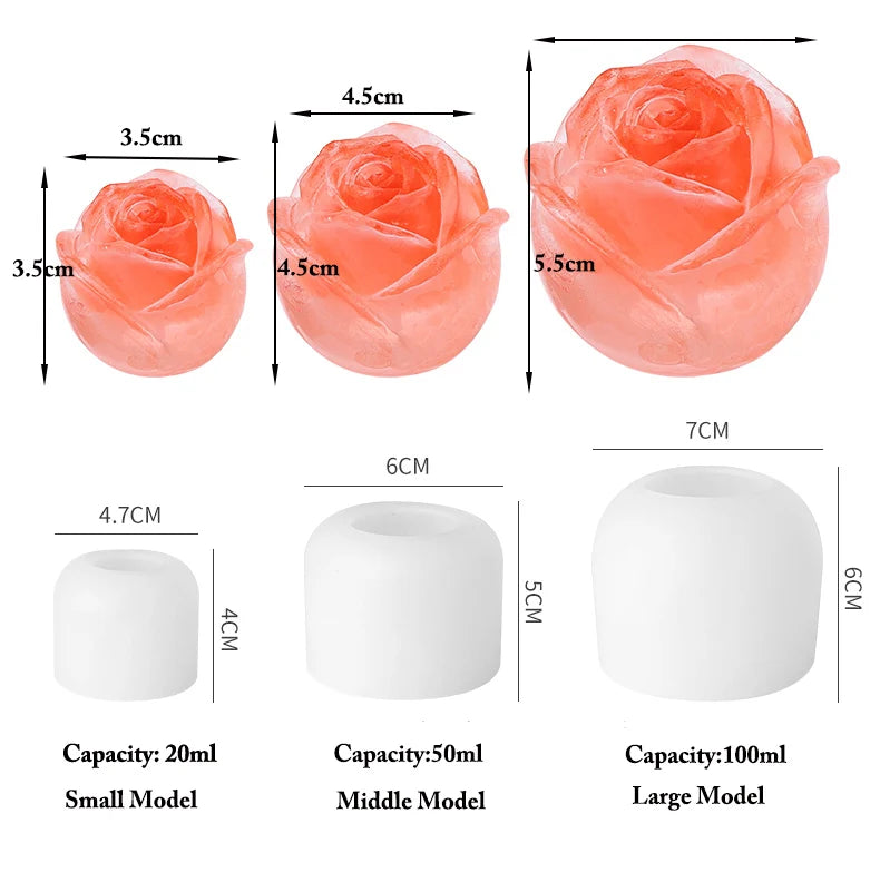 3D Rose Silicone Mould