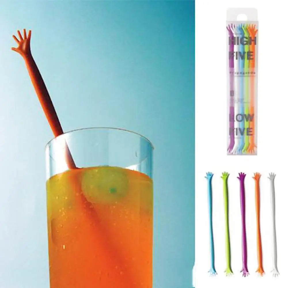 Cocktail Hand Shaped Swizzle Sticks (5 pces)