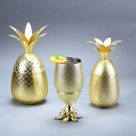 Stainless Steel Pineapple Cocktail Glass (350ml/500ml/700ml)