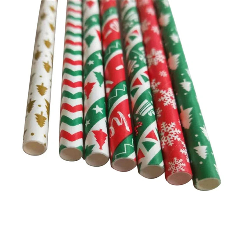 Christmas Paper Straws (25/50 pieces)