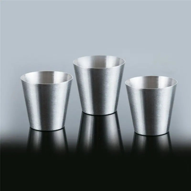 Travel Stainless Steel Mini Cups (6 Pieces)