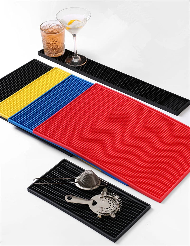 3 Sizes/4 Shades Rubber Table Mat Pad Bar