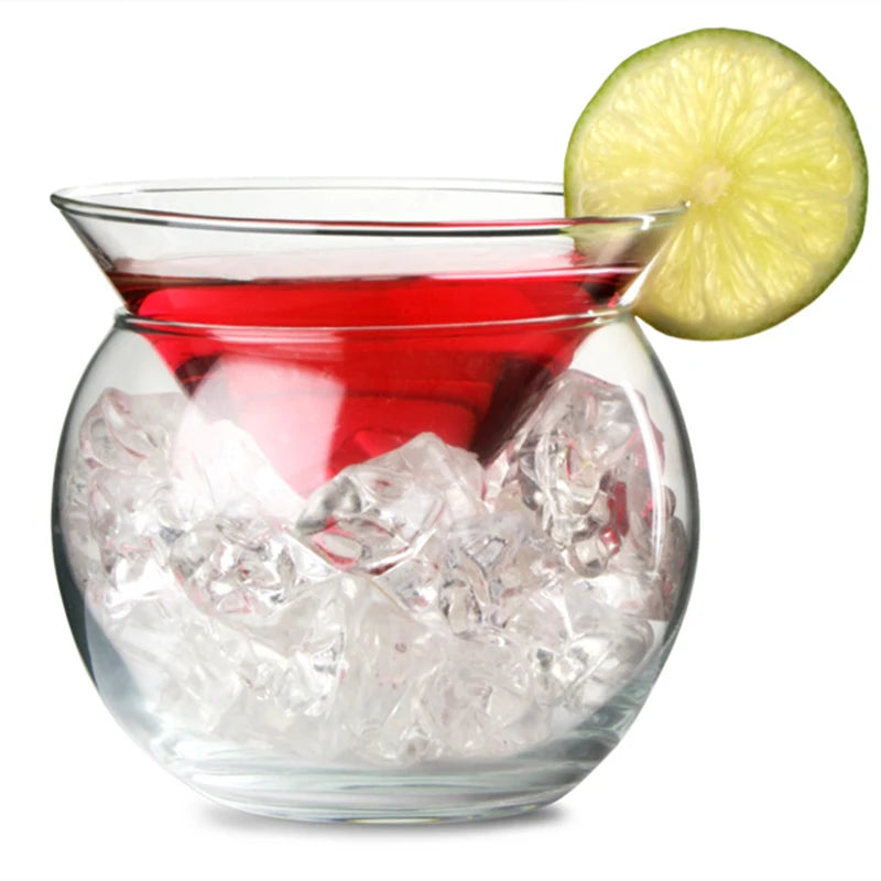 Ball Base Martini Chiller Cocktail Glass (Set of 4)