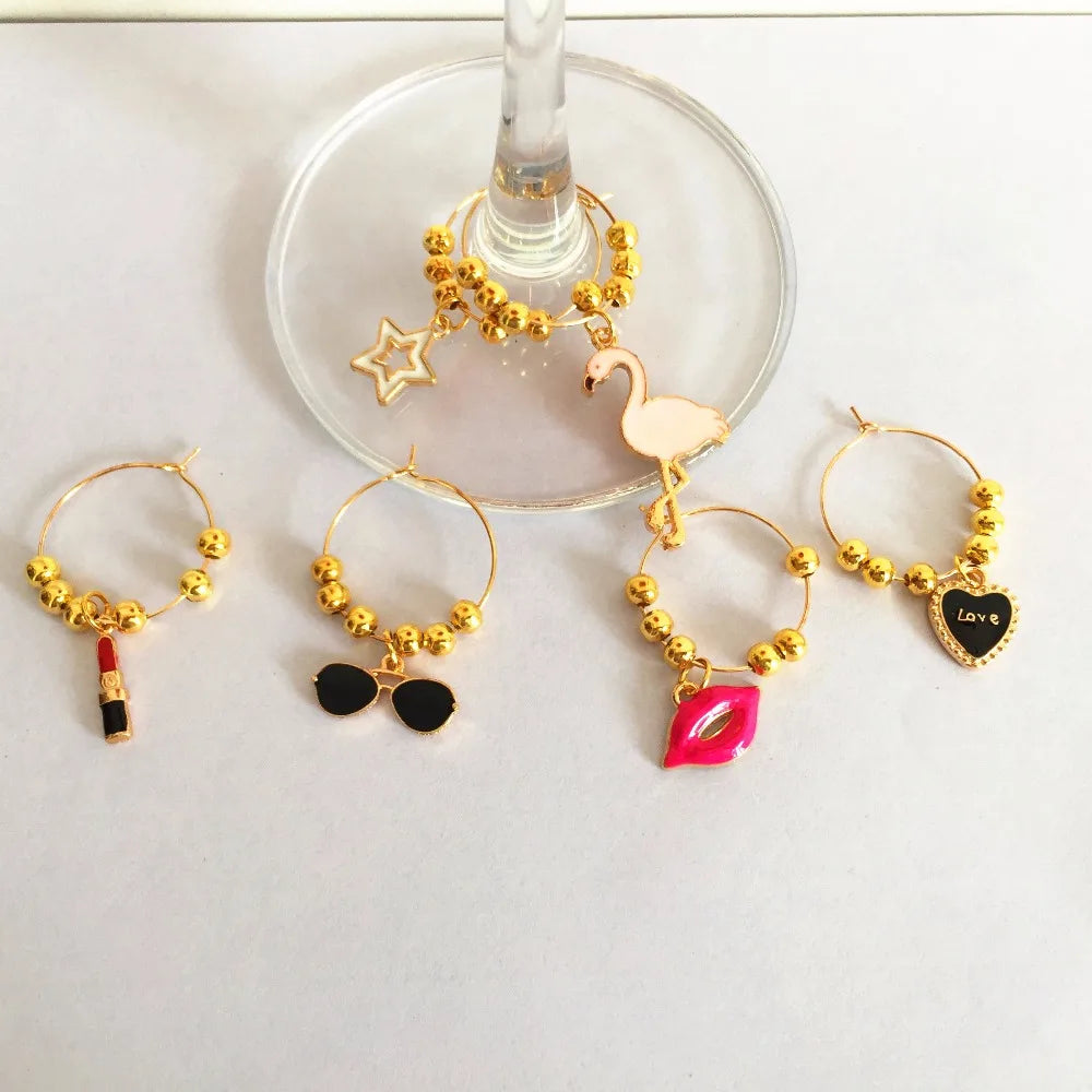 Wine charms - Fashion Design (Set of 6)