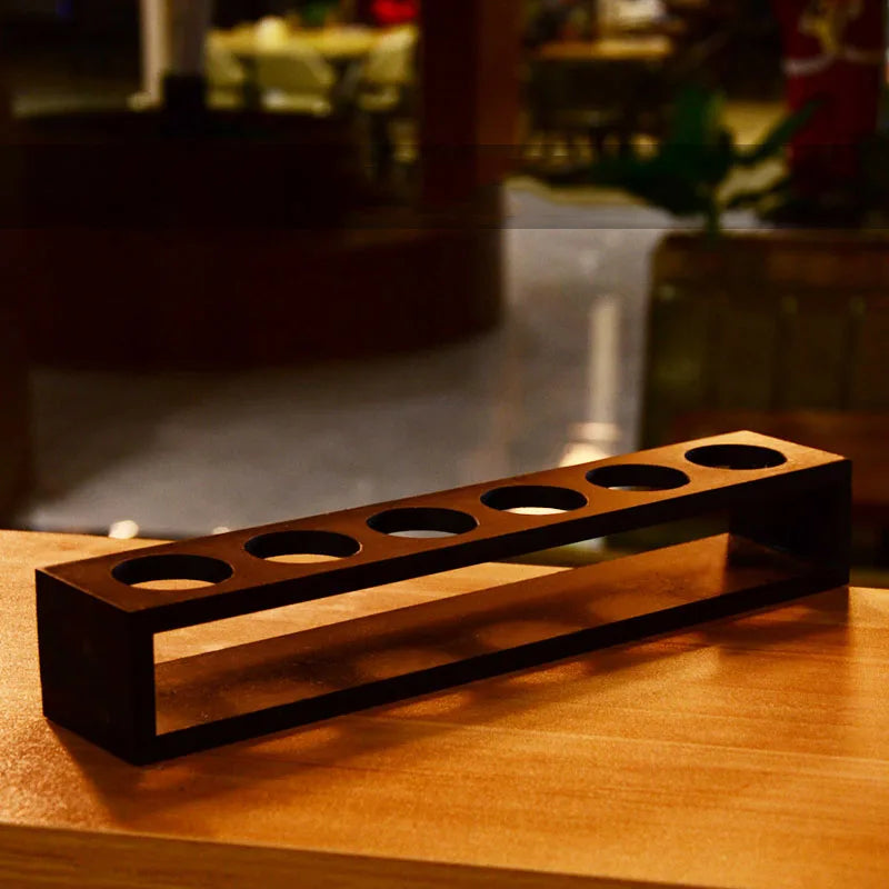 Black Wooden Shot Glass Holder