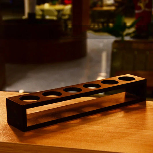 Black Wooden Shot Glass Holder