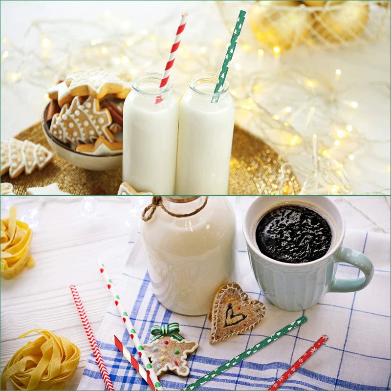 Christmas Paper Straws (25/50 pieces)