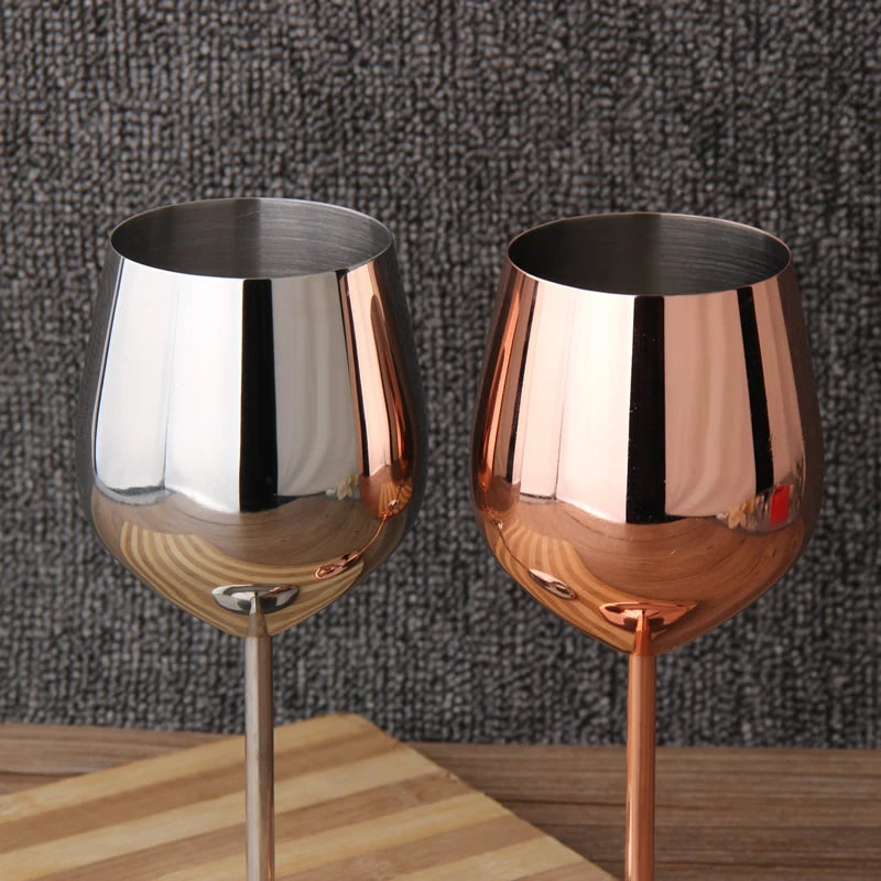 Stainless Steel Wine Glasses (Set of 1/2)