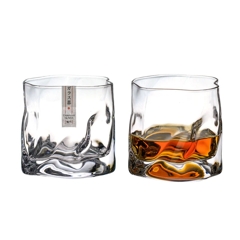 Japanese Edo Designer Crystal Faceted Whiskey Glass (Set of 1/2, 260ml)