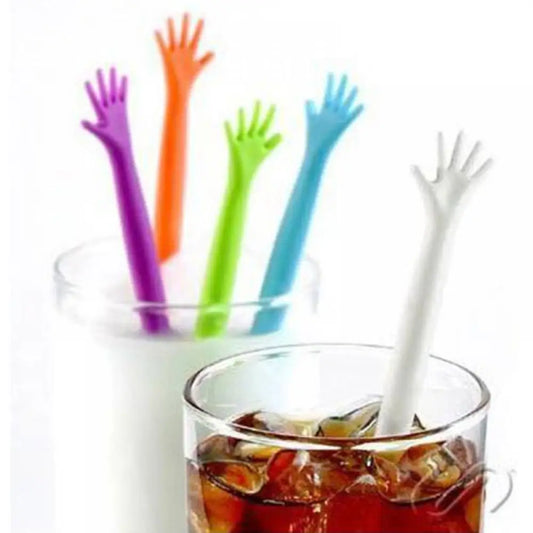 Cocktail Hand Shaped Swizzle Sticks (5 pces)