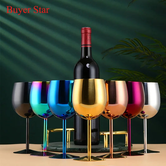 Stainless Steel Wine Glass (Set of 2, 350ml)