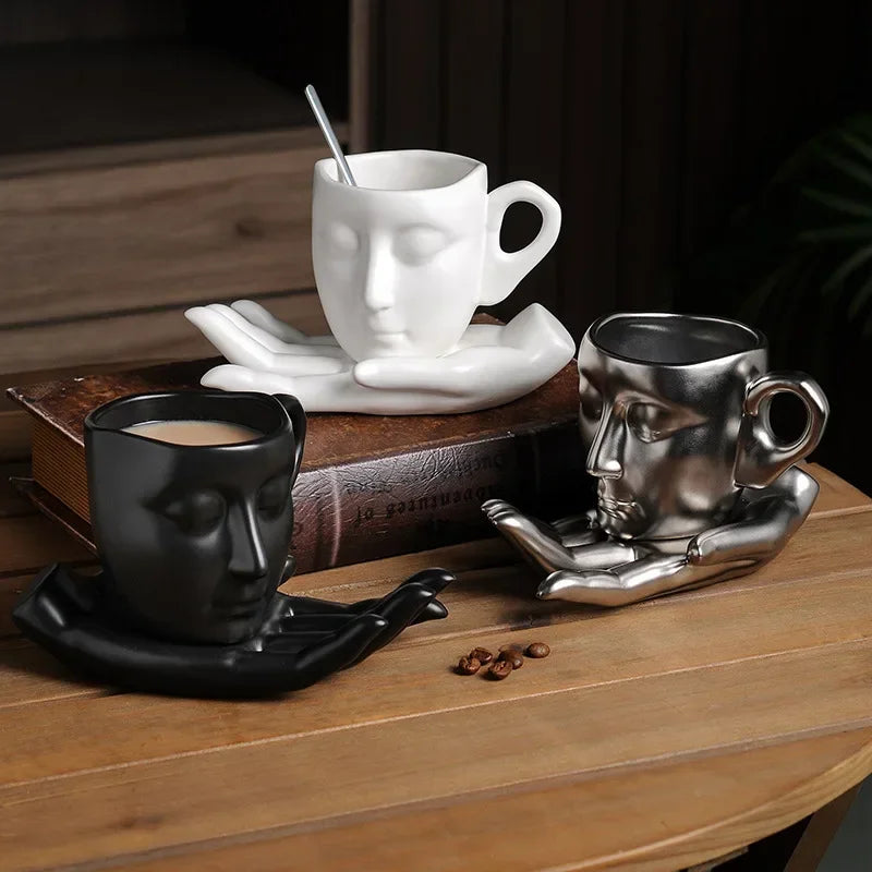 Creative Ceramic Cups and Saucers (1 piece, 260ml)