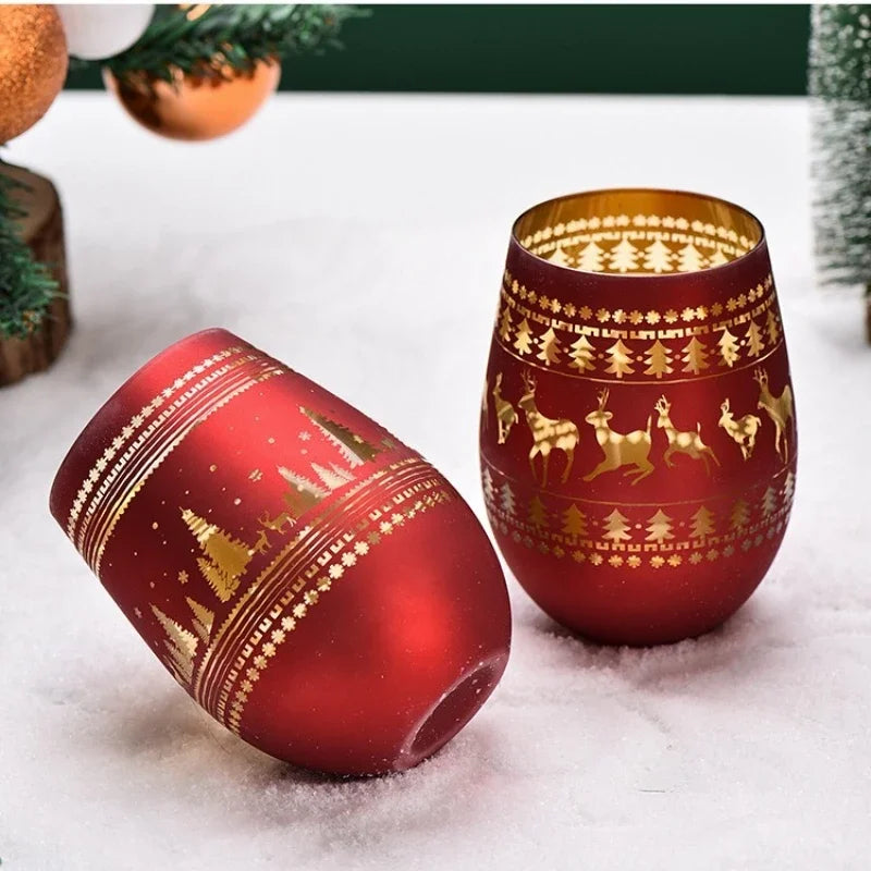 Christmas Tree Stemless Wine Glass (Set of 2, 520ml)