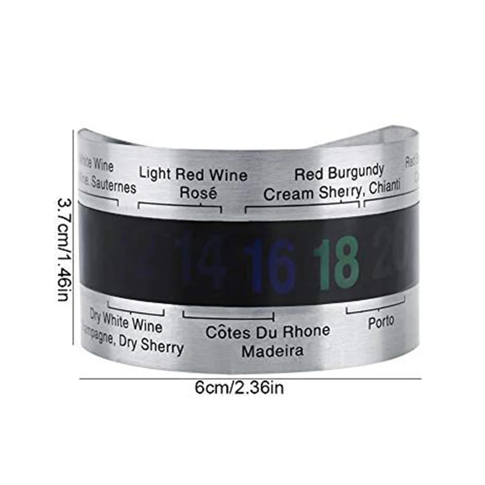 Stainless Steel Wine Collar Thermometer