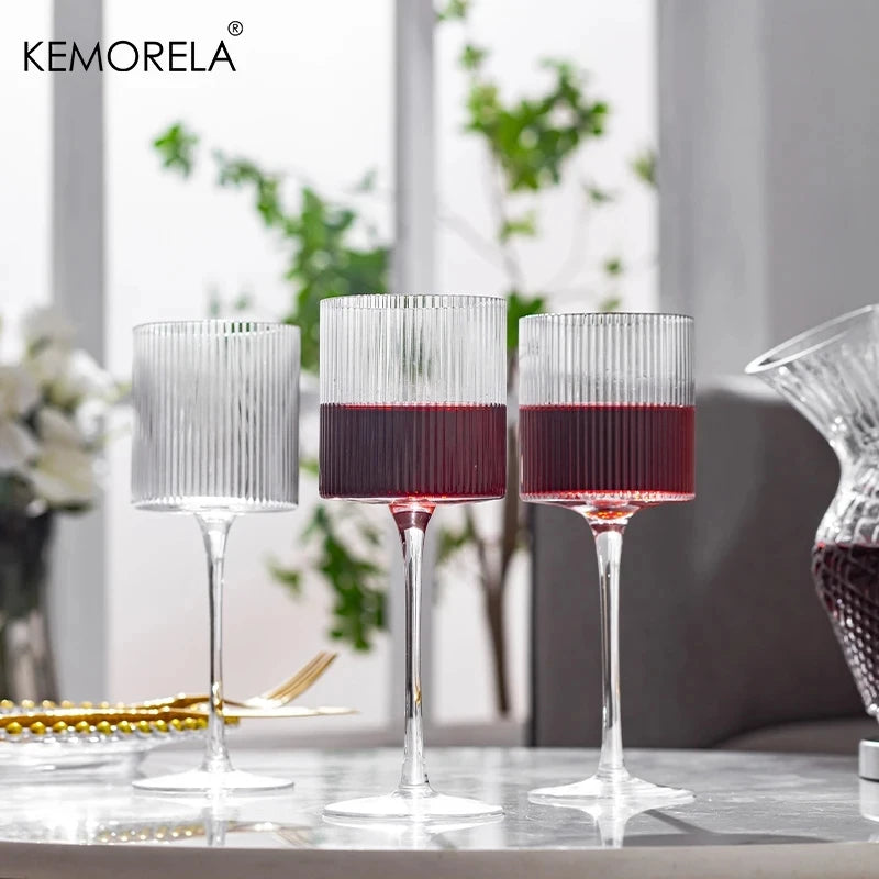 French Vertical Lines Wine Glass (Set of 4)